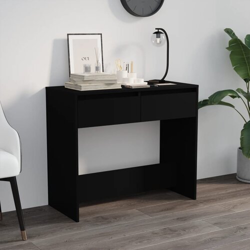 Maison Chic konzolna miza - miza ob steni črna 89x41x76,5 cm jeklo, (21786326) Slike