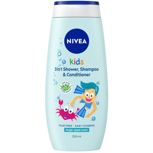 Nivea KIDS Gel za tuširanje, šampon i balzam 3u1 250 ml Slike