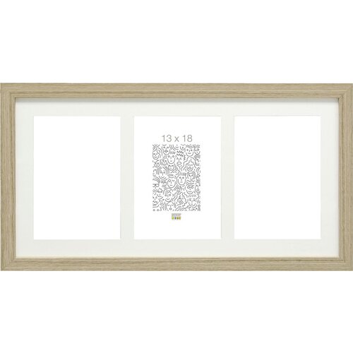 DEKNUDT S66KB3 Gallery 3x13x18 Wood nature w. Passepartout Slike