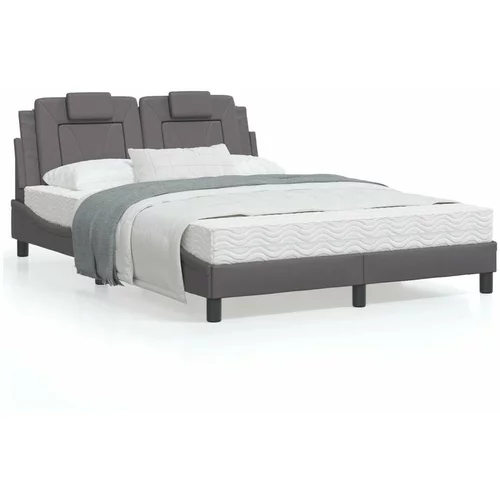  Okvir za krevet s uzglavljem sivi 120x200 cm od umjetne kože