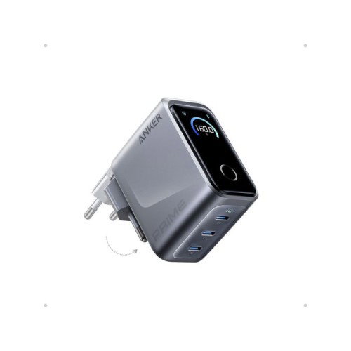 Anker Prime 160 W GaN 3-portni punjač, pametni zaslon, crni pjenilica mlijeka Cijene