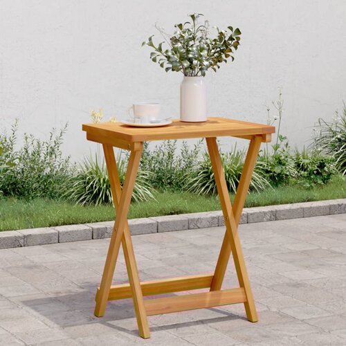  The Living Store Zložljiva vrtna mizica 50x36x60 cm trden akacijev les - Vrtna Miza, (21466485) Slike