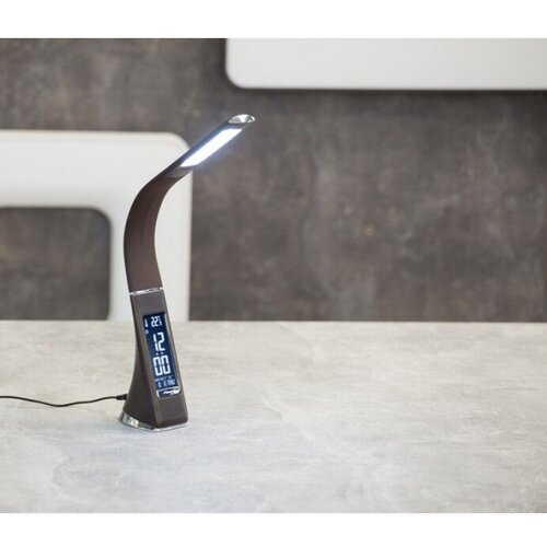  Immax 08948L- LED prigu&amp;scaron;iva stona lampa sa displejem LEATHER LED/7W/230V braon Slike