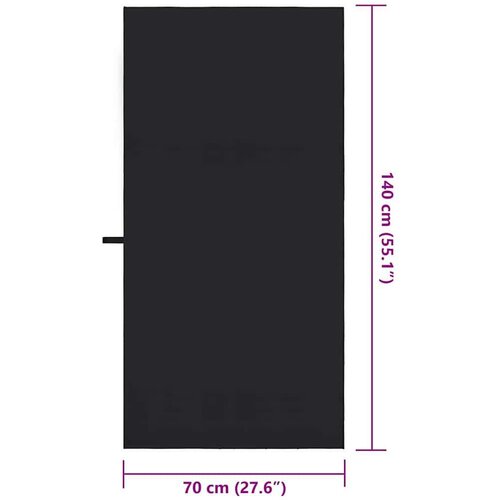 VidaXL Sportski Ručnici 2 pcs Crna 140 x 70 cm Poliester i poliamid Slike