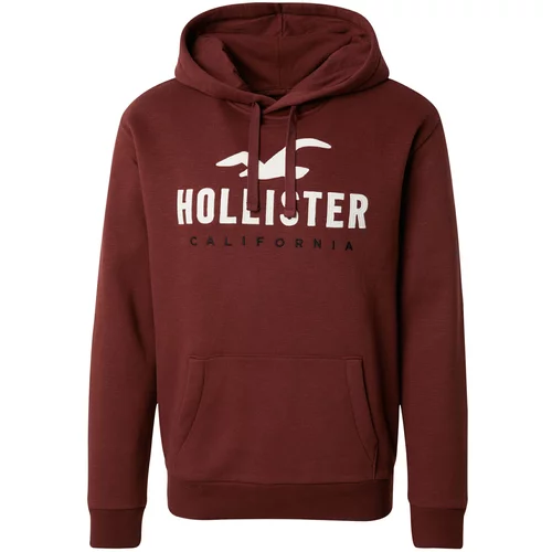Hollister Majica burgund / črna / bela