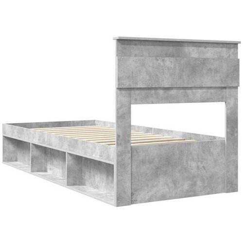  Okvir za krevet s madracem Betonska siva 100 x 200 cm Slike
