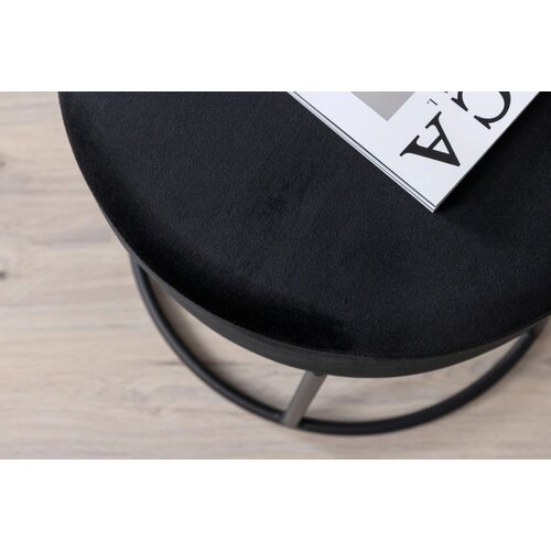 Venture Home okrugli puf Petra (art. 15573-888) ⌀45,5 &amp;times; 46,5 cm, crna Slike