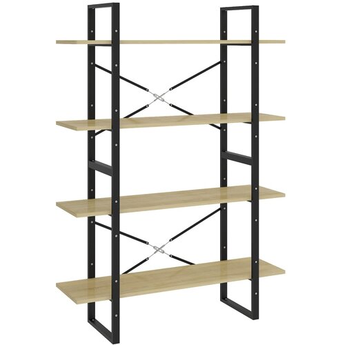  za knjige s 4 razine boja hrasta 100x30x140 cm drveni Slike