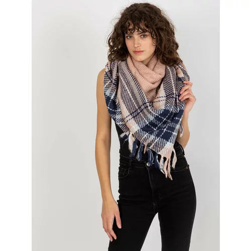 Fashion Hunters Women's scarf with checkered pattern - multicolored