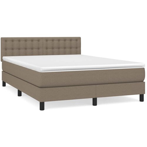 Maison Chic Box spring postelja - Vzmetna postelja z vzmetnico taupe 140x200 cm blago SL21199, (21881124) Cene