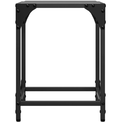  Stolići za kavu s crnim staklenim vrhom 2 kom 30x30x40 cm čelik Slike