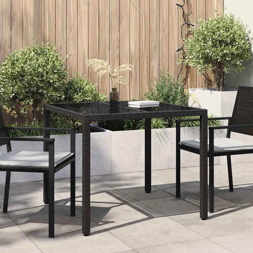 Stol za vrt Crna 90 x 90 x 75 cm poliratan Cene