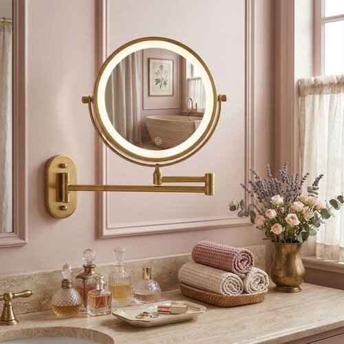 REA Bath Stensko ogledalo LED Glow Old Gold Cene