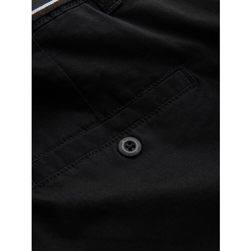 Ombre Men's chino pants with decorative waistband - black Cene