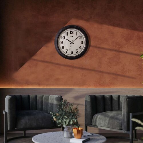 Wallity Zidni sat Auris, 34x34 cm, Crni Cene