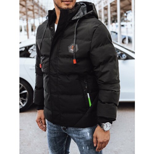 DStreet Men's Black Quilted Winter Jacket Slike