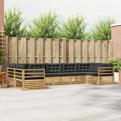  Set vanjskih sofa 7 kom. Bijela i antracit Poliester 404 x 166,5 x 73cm Cene