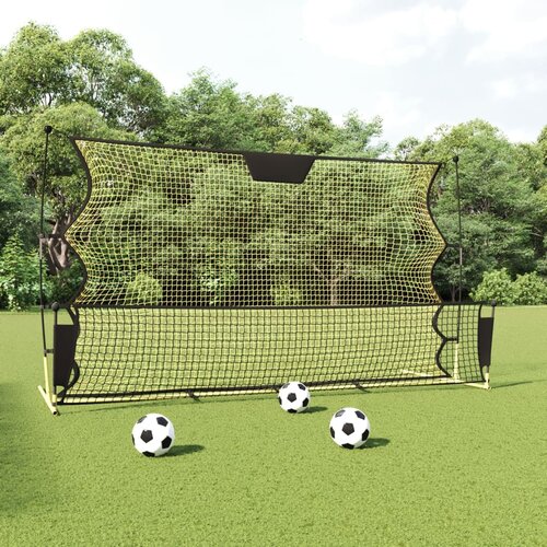vidaXL Nogometna mreža za odbijanje crno-žuta 183x85x120 cm poliester Cijene