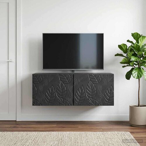 TV ormar za zid 59,5 x 41 x 30 cm Crna Konstruirano drvo Zidne Slike