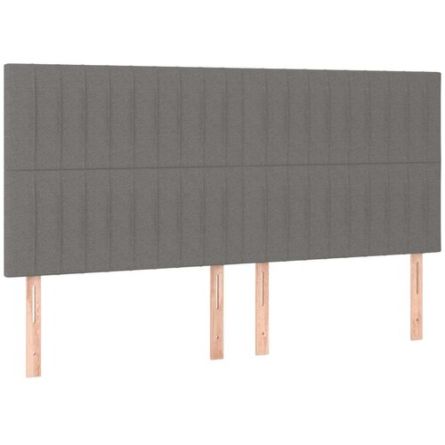  Uzglavlje tamnosivo 200x5x118/128 cm od tkanine Slike