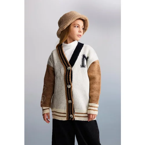 Defacto Girls' V Neck Cardigan