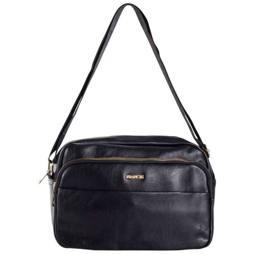 Fashion Hunters Black messenger bag with a wide strap Slike