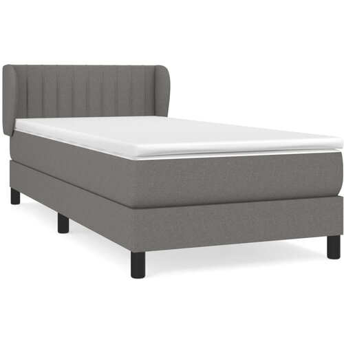Maison Chic Box spring postelja - Vzmetna postelja z vzmetnico temno siva 80x200 cm blago SL3781, (21905936) Cene