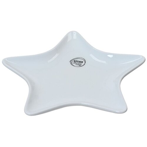 Dekordom porcelanski tanjir Plate porcelain star 21cm 608261 - White - KMG Cene