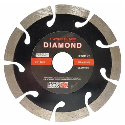  Diamantna segmentna rezalna plošča 125mm POWER BLADE