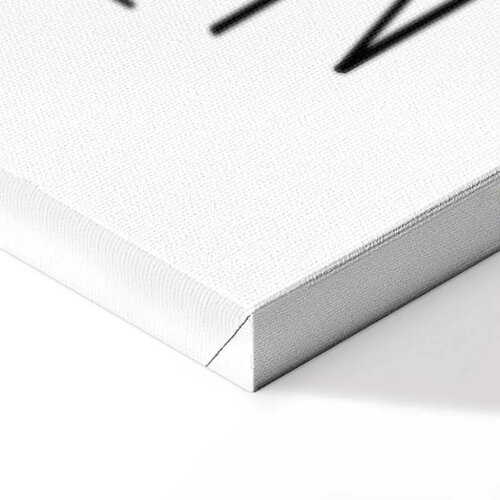  Slika - Art of Words (1-part) - Inspirational Black Text on White 60x90 Na talijanskom platnu Slike