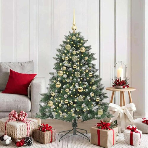 vidaXL Umestno božično drevo med 150 LED Zelena 105 x 105 x 150 cm Cene