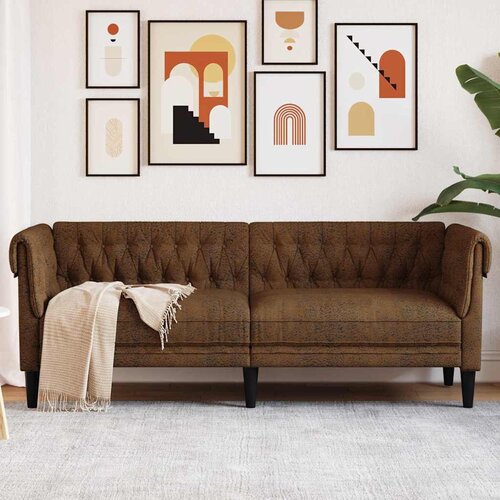 SOFA Smeđa 201,5 x 74,5 x 74,5 cm Poliester Slike