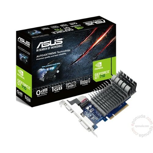 Asus nVidia GeForce GT 710 1GB 64bit 710-1-SL grafička kartica Slike