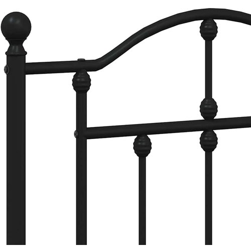  Metalno zamjensko uzglavlje crno 150 cm Slike