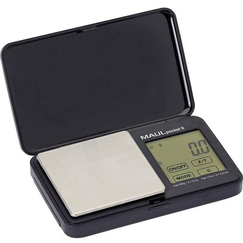 Maul Džepna vaga Taschenwaage MAULpocket II, 500 g Opseg mjerenja (kg) 500 g baterijski pogon Crna Cijene
