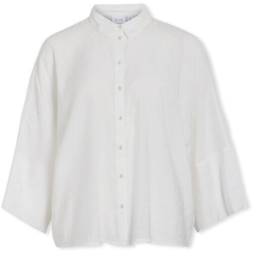 Vila Topi &amp;amp; Bluze Aspyn 3/4 Loose Shirt - Cloud Dancer Bela Slike