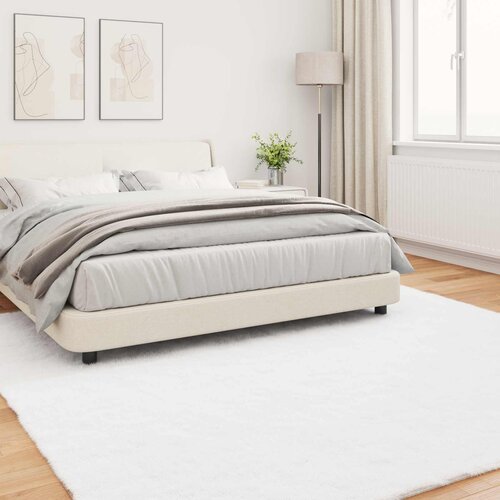  Protuklizni tepih od umjetnog zečjeg krzna OLITE Bijela 200 x 200 cm Slike