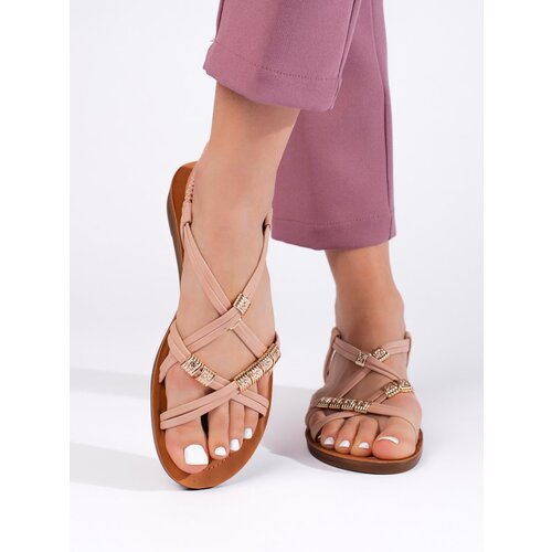 Shelvt White slip-on sandals with interlaced straps Cijene