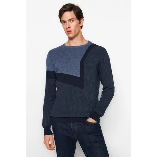 Trendyol Sweater - Dark blue - Slim fit