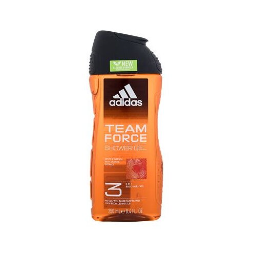 Adidas Team Force Shower Gel 3-In-1 gel za tu&amp;scaron;iranje 250 ml za mu&amp;scaron;karce Slike
