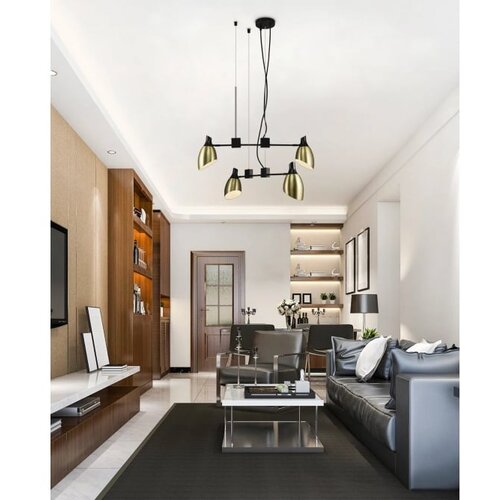 Luna 111 visilica 4*E14 gold/black Cene