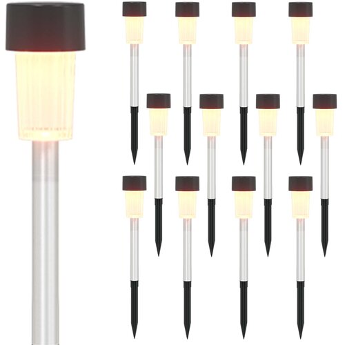 vidaXL Sončne luči za zunanjo uporabo z zemeljskim klinom 12 pcs, (5000358784) Cene