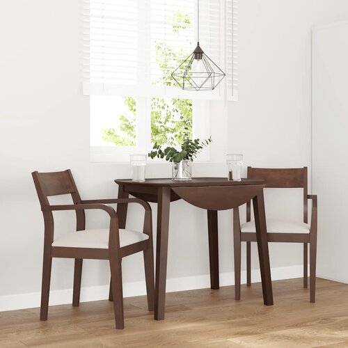 Furnova Jedilni stoli z blazinami 2 kosa Brown Solid Wood Rubber, (21929526) Cene