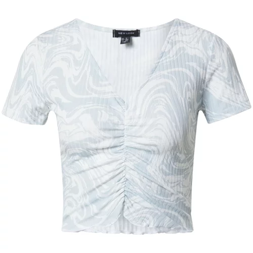 NEW LOOK Majica 'MARBLE' svijetloplava / bijela