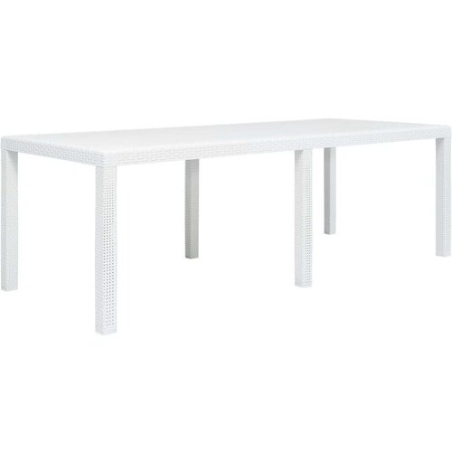  Miza iz plastike 220x90x72 cm bela videz ratana Cene