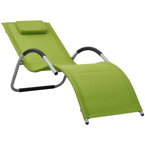  Ležaljka za sunčanje od tekstilena zeleno-siva