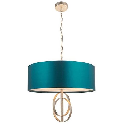  Endon 95223 - Luster na lancu 5xE27/10W/230V, prečnik 70 cm, plava/siva Cene