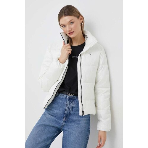 Calvin Klein Jeans Jakna ženska, bež barva, Slike