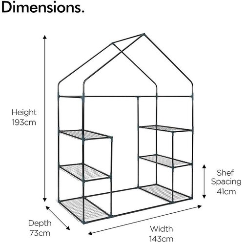 Vonhaus staklenik 193 x 73 x 143cm Slike
