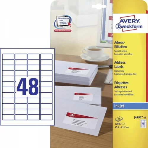 Avery Zweckform Etikete za pošiljateljev naslov 45,7 x 21,2 mm